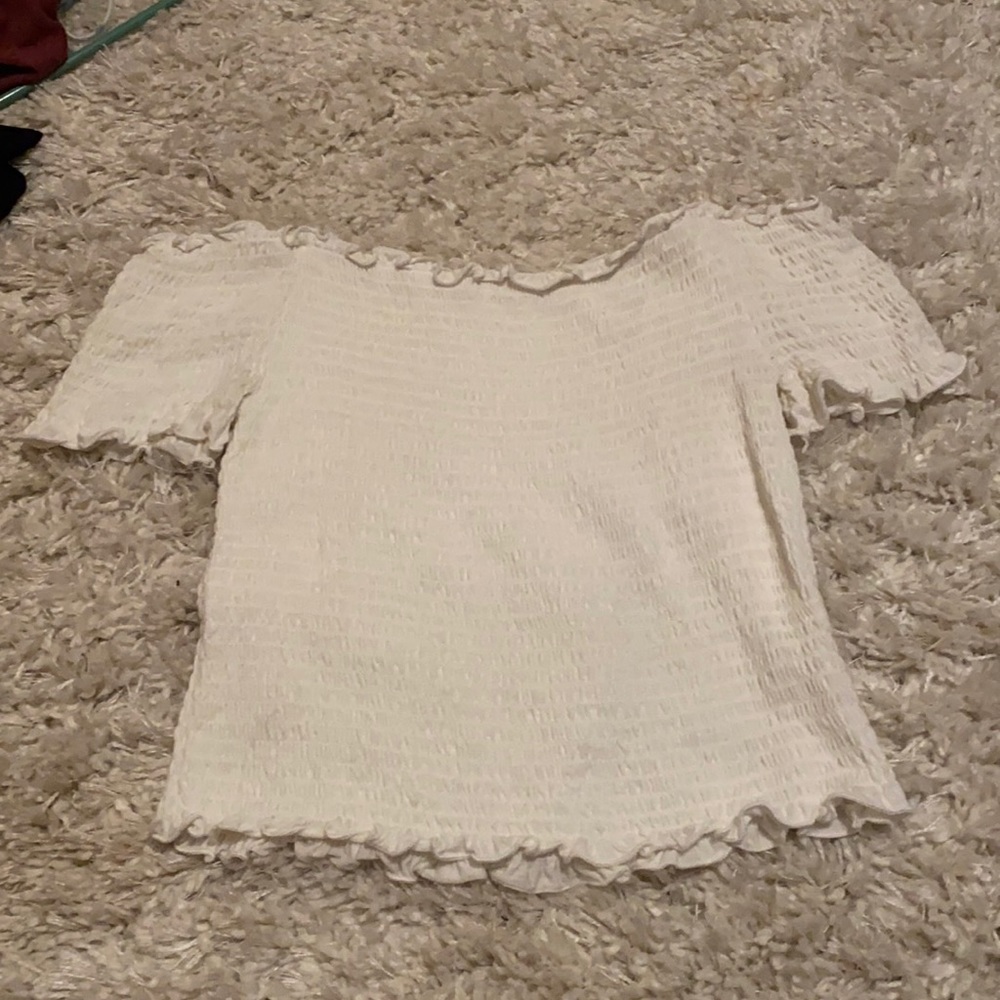 White off the shoulder top
